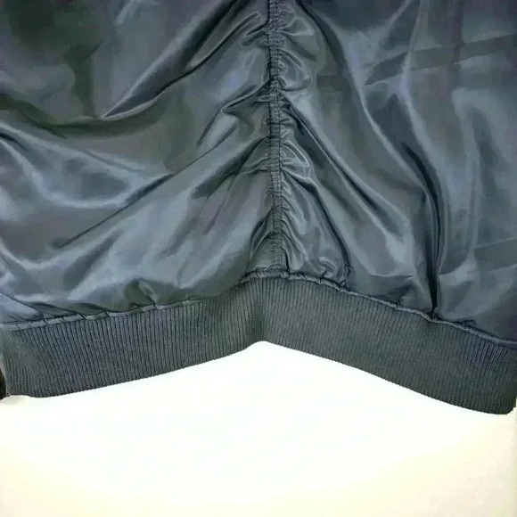 Madden NYC Dark Green Star Studded Hooded Zip Bomber Coat Size XL - Picture 10 of 16